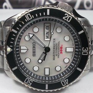 Seiko Skx007 silver marinemaster upgrade automatic men watch